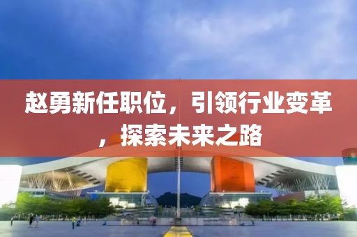 趙勇新任職位，引領(lǐng)行業(yè)變革，探索未來之路