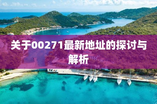 關(guān)于00271最新地址的探討與解析