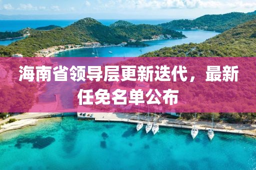 海南省領導層更新迭代，最新任免名單公布