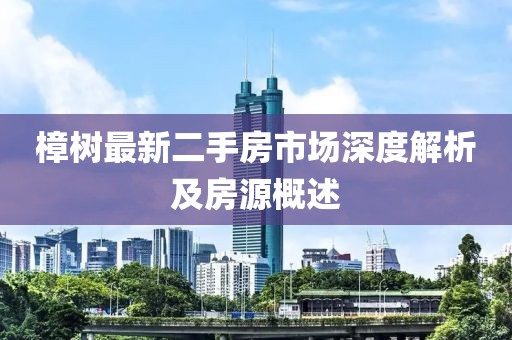 樟樹最新二手房市場深度解析及房源概述