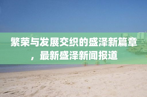 繁榮與發(fā)展交織的盛澤新篇章，最新盛澤新聞報(bào)道