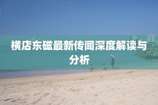 橫店東磁最新傳聞深度解讀與分析
