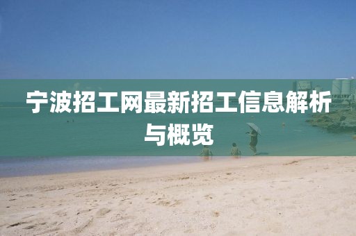 寧波招工網(wǎng)最新招工信息解析與概覽