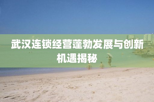 武漢連鎖經(jīng)營(yíng)蓬勃發(fā)展與創(chuàng)新機(jī)遇揭秘