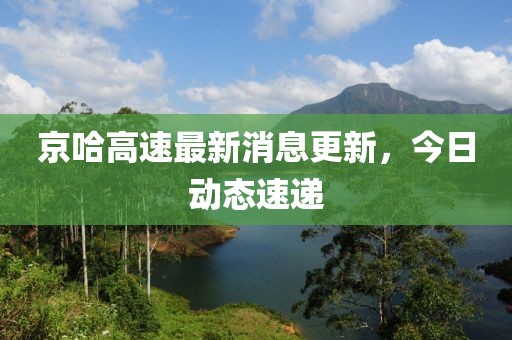 京哈高速最新消息更新，今日動(dòng)態(tài)速遞