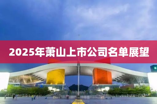 2025年蕭山上市公司名單展望