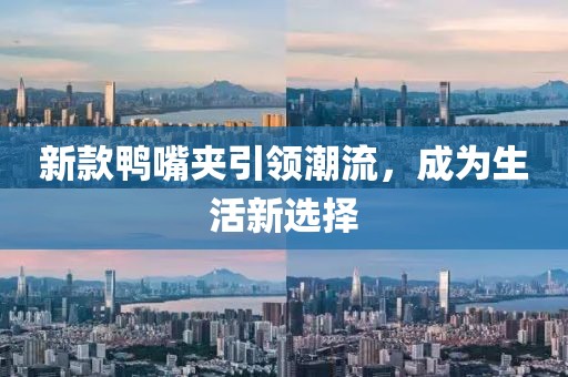 新款鴨嘴夾引領(lǐng)潮流，成為生活新選擇