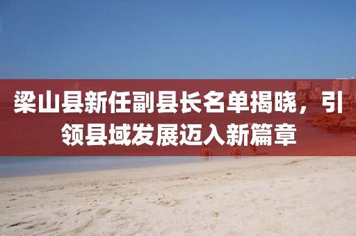 梁山縣新任副縣長名單揭曉，引領(lǐng)縣域發(fā)展邁入新篇章