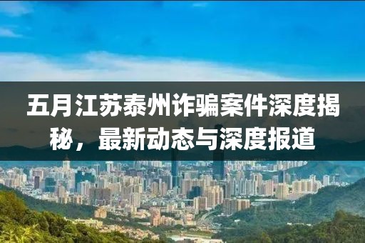 五月江蘇泰州詐騙案件深度揭秘，最新動態(tài)與深度報道
