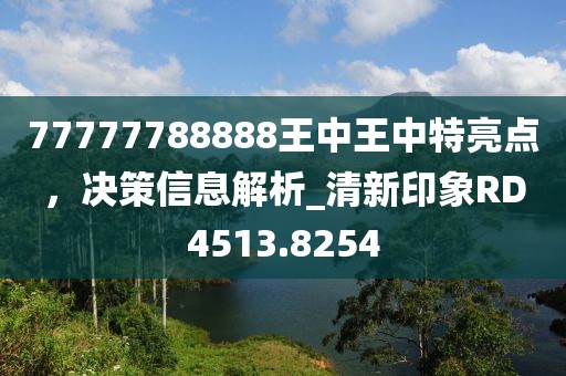 77777788888王中王中特亮點，決策信息解析_清新印象RD4513.8254