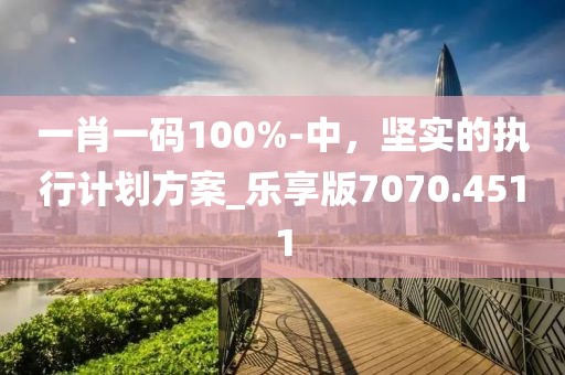 一肖一碼100%-中，堅實的執(zhí)行計劃方案_樂享版7070.4511