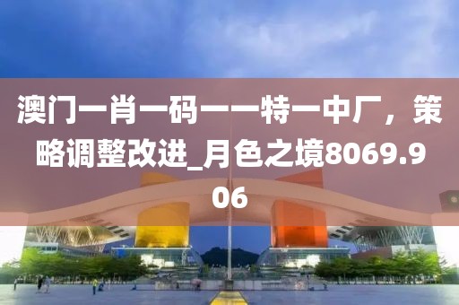 澳門一肖一碼一一特一中廠，策略調(diào)整改進(jìn)_月色之境8069.906