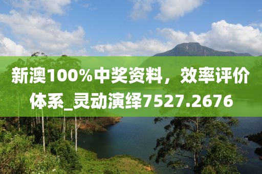 新澳100%中獎(jiǎng)資料，效率評(píng)價(jià)體系_靈動(dòng)演繹7527.2676