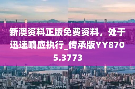 新澳資料正版免費資料，處于迅速響應執(zhí)行_傳承版YY8705.3773