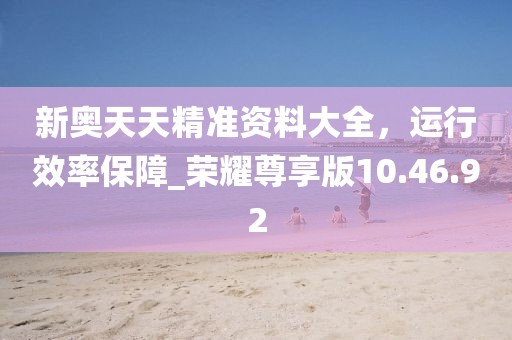 新奧天天精準資料大全，運行效率保障_榮耀尊享版10.46.92