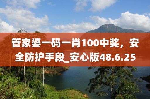 管家婆一碼一肖100中獎，安全防護手段_安心版48.6.25